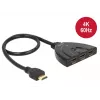 Delock switch HDMI UHD 3 x HDMI in > 1 x HDMI out 4K - switch video/audio - 3 x HDMI - desktop