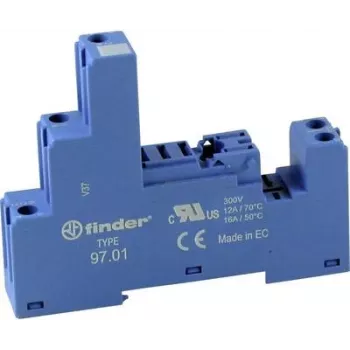 FINDER FIN 97.01 - zoccolo relè per: FIN 46.61 / 86.30, blu (9701)