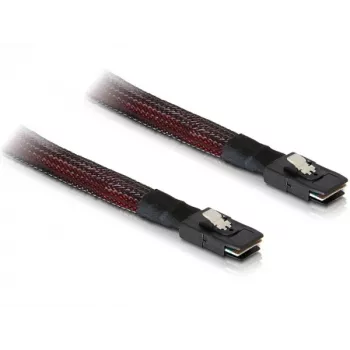 Cavo SAS DeLOCK 83073 0,1 m nero rosso
