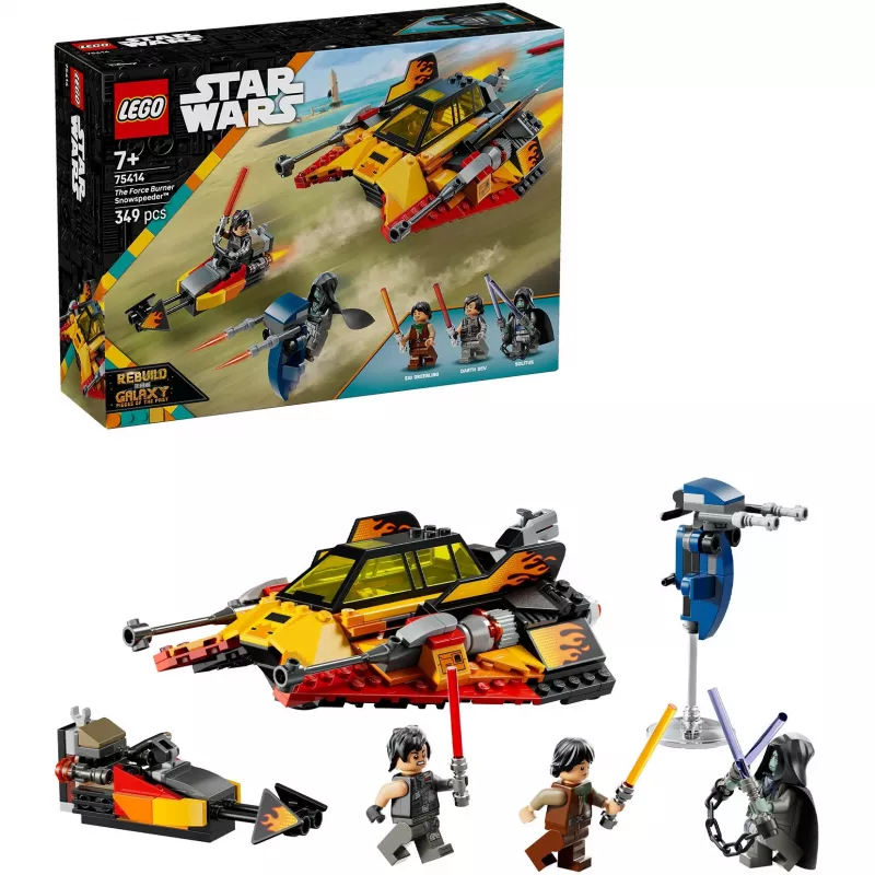 Set veicolo da neve LEGO Star Wars Flame Speeder 75414 – 349 pezzi, 3 minifigure, età 7+