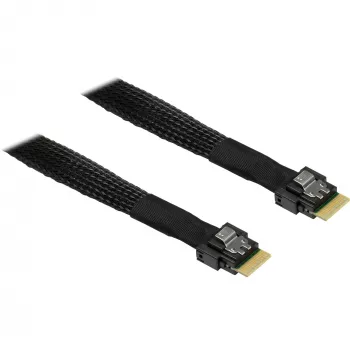 Cavo MiniSAS SFF 8654-4i > SFF 8654-4i (nero, 0,7 metri)