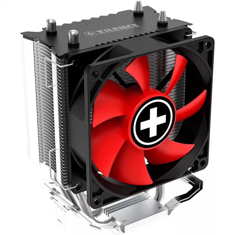 Xilence A402 dissipatore CPU 9,2 cm nero, rosso, argento