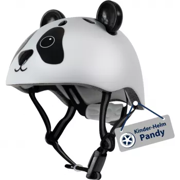 Casco per bambini Pandy bianco/nero, taglia 48-52