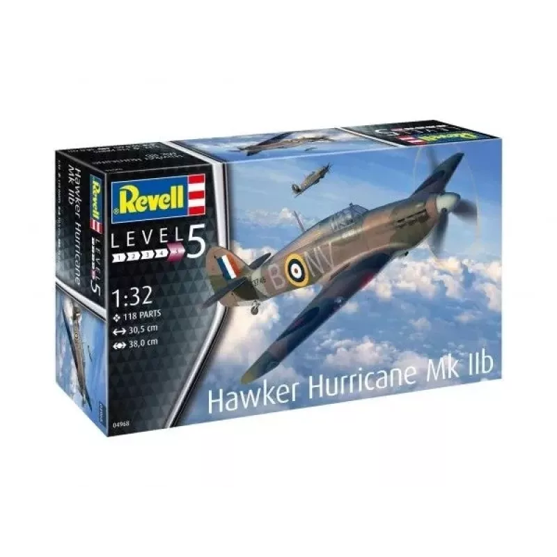 Modello aereo in plastica REVELL Hawker Hurricane MK IIB scala 1/32