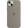 Custodia in silicone Apple iPhone 15 Plus MagSafe Clay