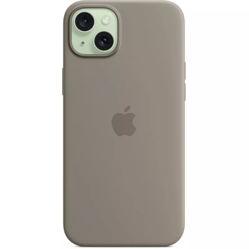 Custodia in silicone Apple iPhone 15 Plus MagSafe Clay