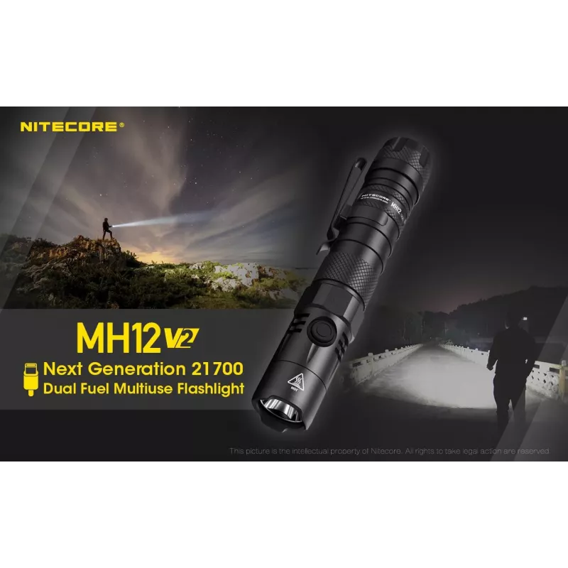 Torcia portatile Nitecore MH12 V2 nera