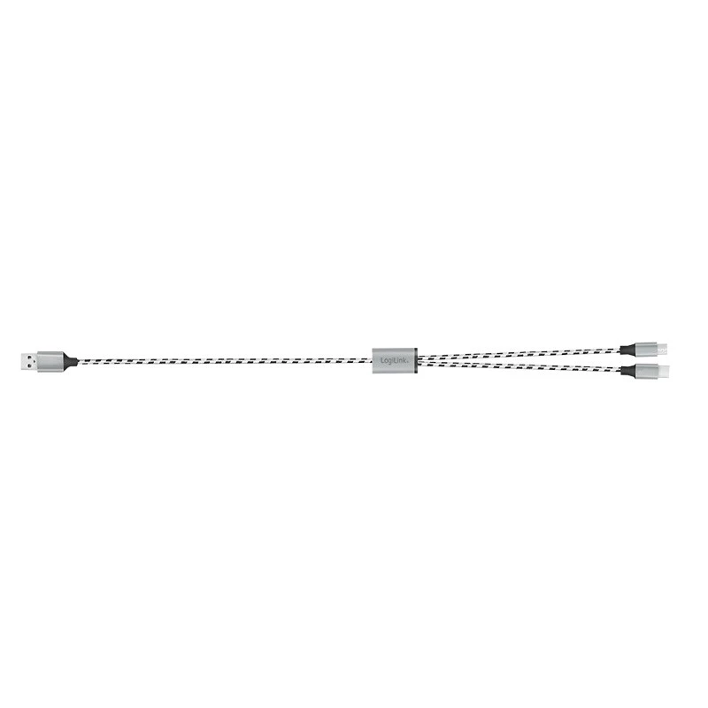 LogiLink CU0202 cavo USB USB 2.0 1,2 m USB A USB C/Micro-USB A grigio