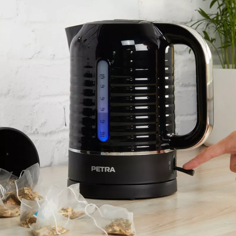 Bollitore elettrico Petra 1,7 l 3 kW nero