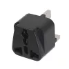 Maclean MCE154 adattatore di spina, presa EU a spina UK, nero