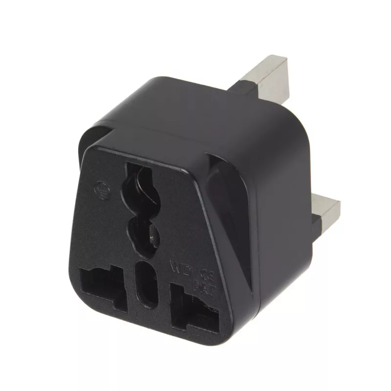 Maclean MCE154 adattatore di spina, presa EU a spina UK, nero