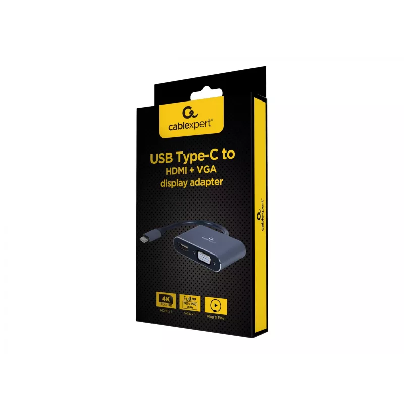 Cablexpert A-USB3C-HDMIVGA-01 adattatore grafico USB grigio
