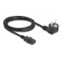 Cavo di alimentazione DELOCK 81567 CEE 7/7 (ST) 90° a IEC C13, 2 m, 3x1,00 mm