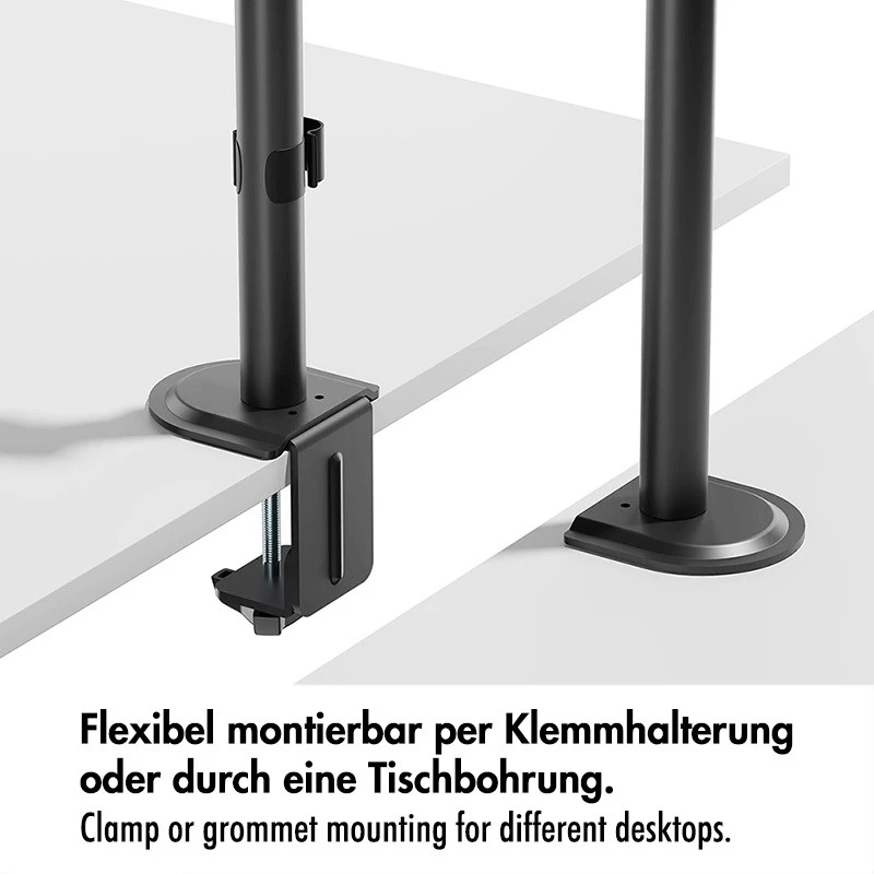 Supporto monitor 17-32, max. 9 kg, nero