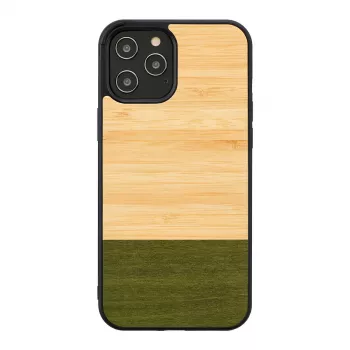 Custodia protettiva per cellulare in bambù e legno di man and wood per iPhone 12 Pro Max — Forest nero