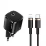 Caricabatterie usams 1x USB-C T36 + Lightning PD — caricabatterie PD compatto con USB-C e Lightning