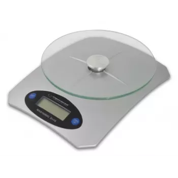 Bilancia da cucina elettronica ESPERANZA Avocado grigio — capacità 5 kg, piattaforma in bambù, unità g/lb/oz