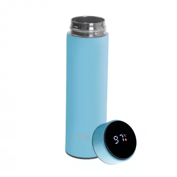 Borraccia termica Adler AD 4506BL - thermos con indicatore di temperatura LED, blu