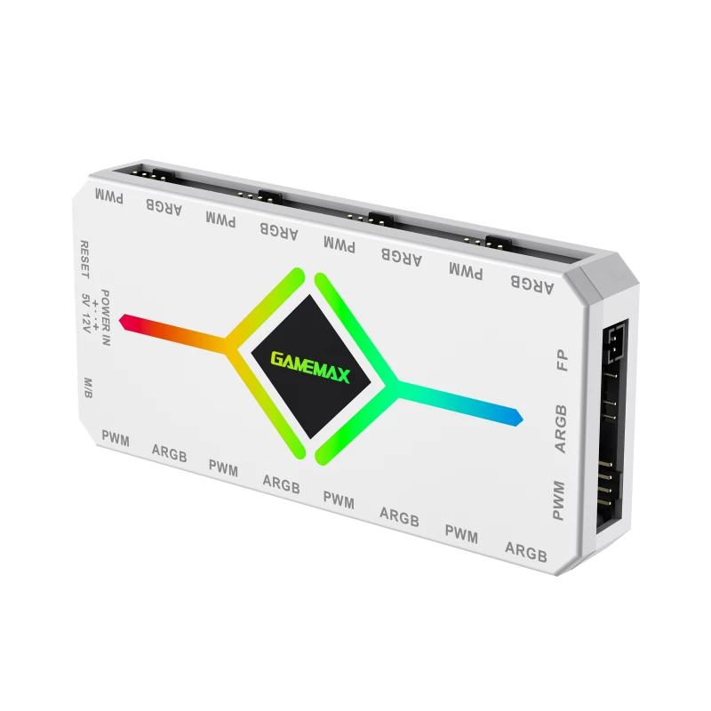 Gamemax | Telecomando | V4.0 ARGB PWM HUB BK | Bianco | Gamemax