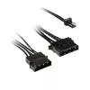 Adattatore Kolink da 3-Pin ventola a 2×4-Pin Molex, 245 mm, nero