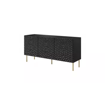 Cassettiera cama meble HOLE 152x42,5x74,5 cm nero opaco, truciolare, struttura 16 mm