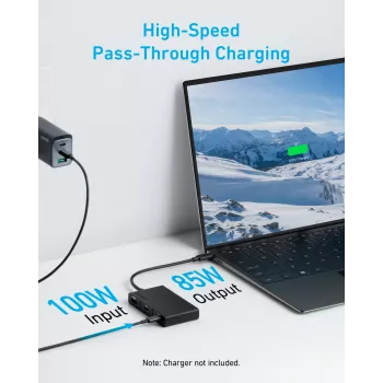Anker 332 USB 3.2 Gen 1 Type-C con filo nero 100W 4K Ultra HD