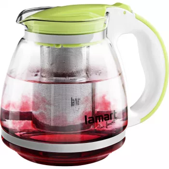 Caraffa in vetro Lamart LT7028 verde trasparente 13 cm diametro 155 mm altezza