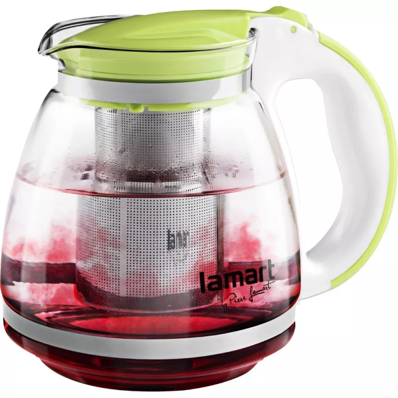 Caraffa in vetro Lamart LT7028 verde trasparente 13 cm diametro 155 mm altezza