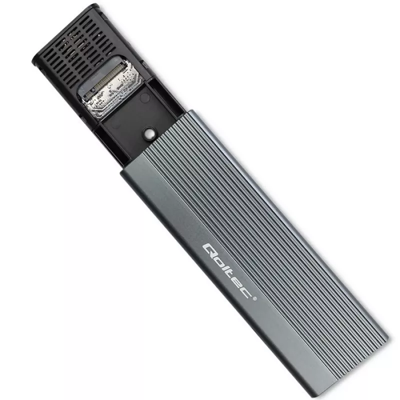 Qoltec contenitore per SSD M.2 SATA (NGFF), USB-C