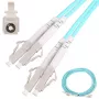 Cavo patch LC/UPC-LC/UPC Duplex 5 m — Extralink OM3 Multimode, 3 mm FTTH, Aqua