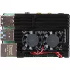 JOY-IT RPI CASE ALU07F - Case per Raspberry Pi 4, alluminio, ventola, nero (RB-ALUCASEP4+07FAN)