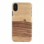 Cover protettiva MAN&WOOD per iPhone X/XS – Terra nero, retro protettivo