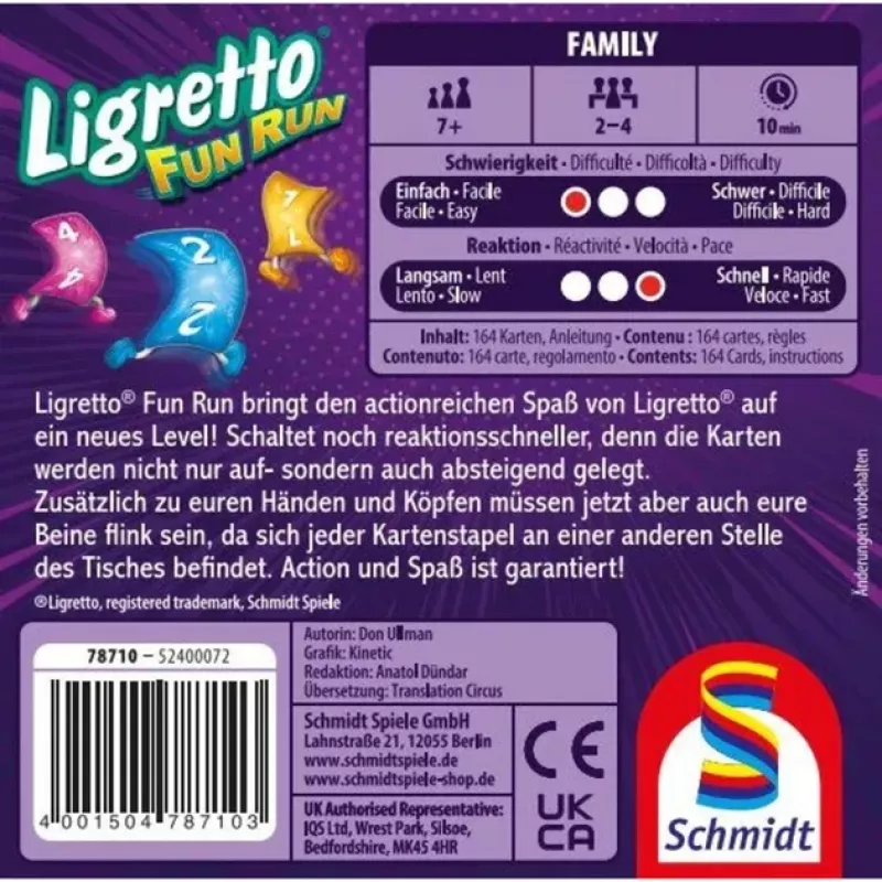 Ligretto Fun Run, gioco di carte
