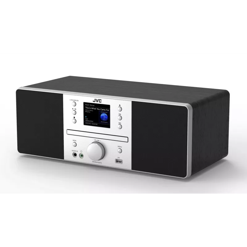 JVC RD-E874B Sistema audio All-in-One, radio Internet/DAB+/FM, CD, Bluetooth, 20 W, nero
