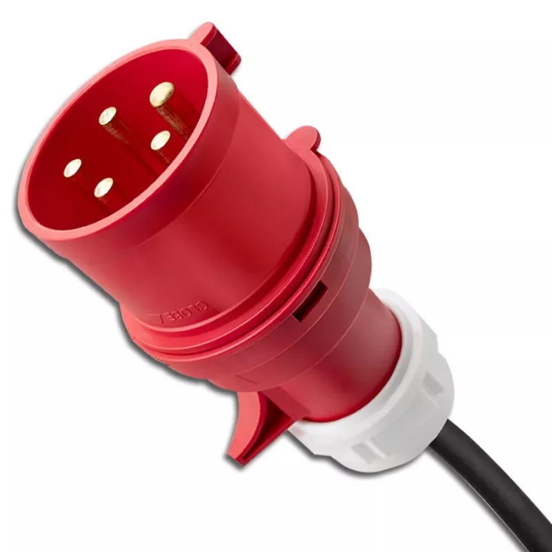 Caricabatterie mobile EV Qoltec regolabile 2in1 Type2 | 11kW | CEE 5 PIN | LCD | 3 fasi | portatile | wallbox | 5m