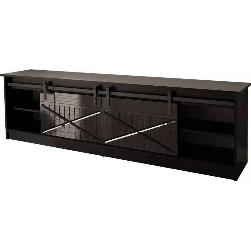 Mobile RTV GRANERO 200x56.7x35 nero/nero lucido