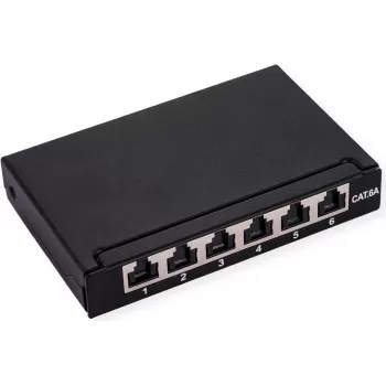 ROLINE Mini-patch panel 6xRJ45 schermato Cat.6A/Kl.EA 0,5HE (26.11.0299)