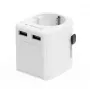 Adattatore da viaggio universale GEMBIRD TPA-EU2A12-01-W alimentatore USB 12W per prese internazionali