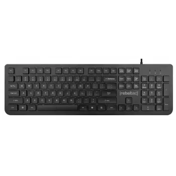 Tastiera USB con filo full size Rebeltec Spiro RBLKLA00041 — nera