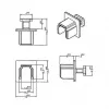 Copripresa DELOCK 64010, polipropilene, nero, 12,2×15,2×12 mm, confezione da 10