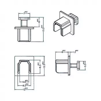 Copripresa DELOCK 64010, polipropilene, nero, 12,2×15,2×12 mm, confezione da 10