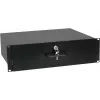 Cassetto rack 3U con serratura Omnitronic 30100953 — cassetto portaoggetti per rack 19 pollici