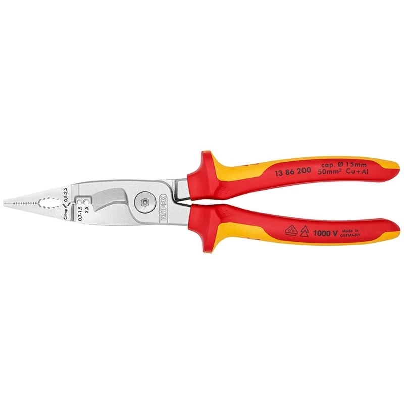 Knipex 13 86 200 pinza a becco piatto tondo