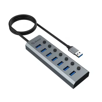 Hub USB Akasa AK-HB-21BKCM alluminio USB 3.2 Gen 1 5000 Mbit/s