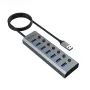 Hub USB Akasa AK-HB-21BKCM alluminio USB 3.2 Gen 1 5000 Mbit/s