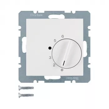 Interruttore rotativo termostato Berker 20268989, bianco, AC 250 V, 50–60 Hz