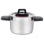 Pentola Maestro MR-3530-24 acciaio inox 24 cm, 5,5 L, manici a scatto, coperchio in vetro
