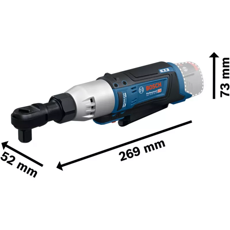 Bosch GRC 12V-60 1/2 SN Professional Chiave a cricchetto a batteria, 12 V, Solo (06019N8500)