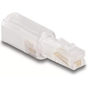 Adattatore per cavo DeLOCK 88169 RJ10 trasparente bianco placcato oro
