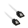 Corsair CC-8900253 Premium Sleeved cavo SATA, 60 cm, 2 pezzi, bianco